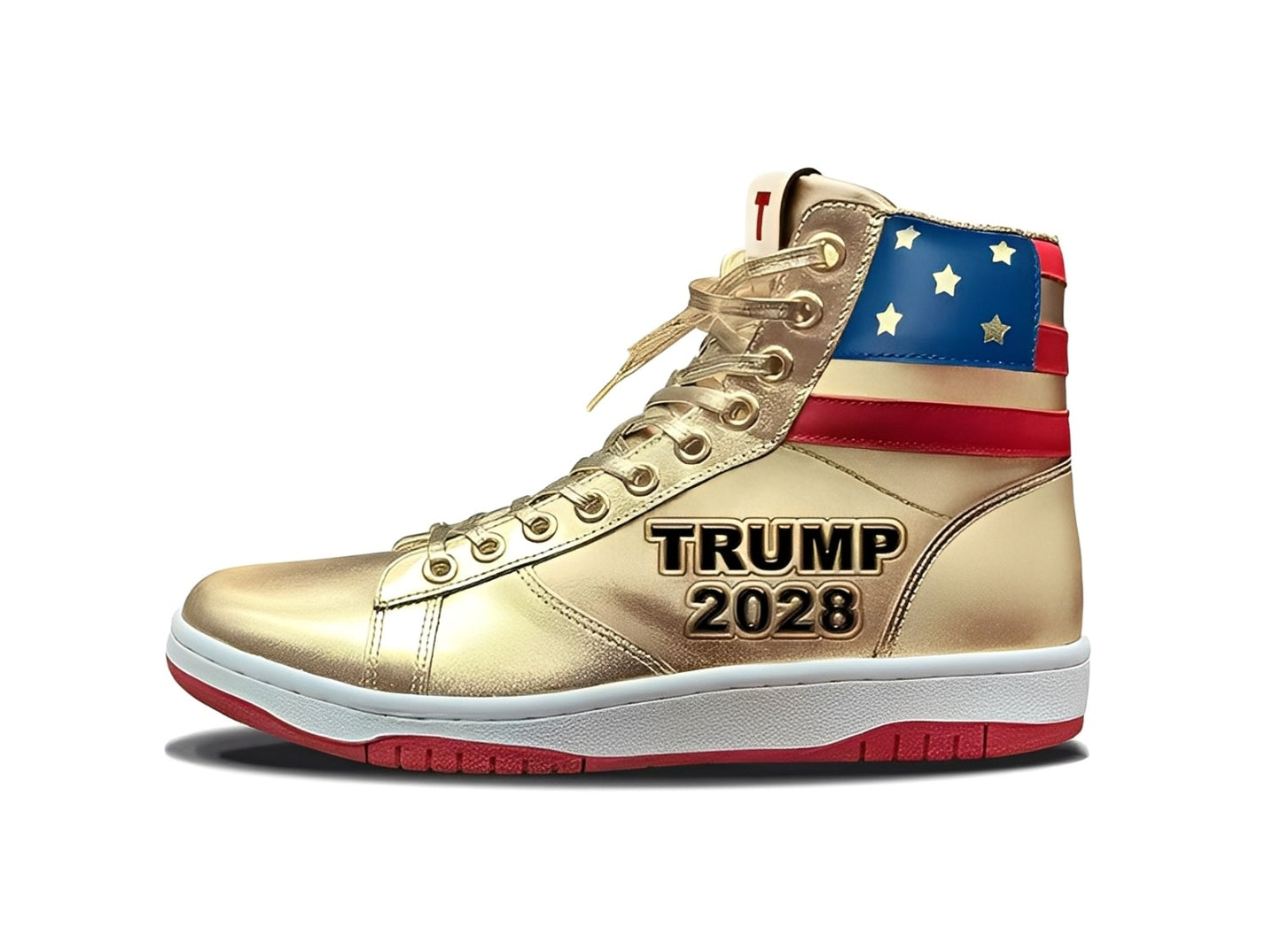 TRUMP 2028 GOLD HIGH TOPS