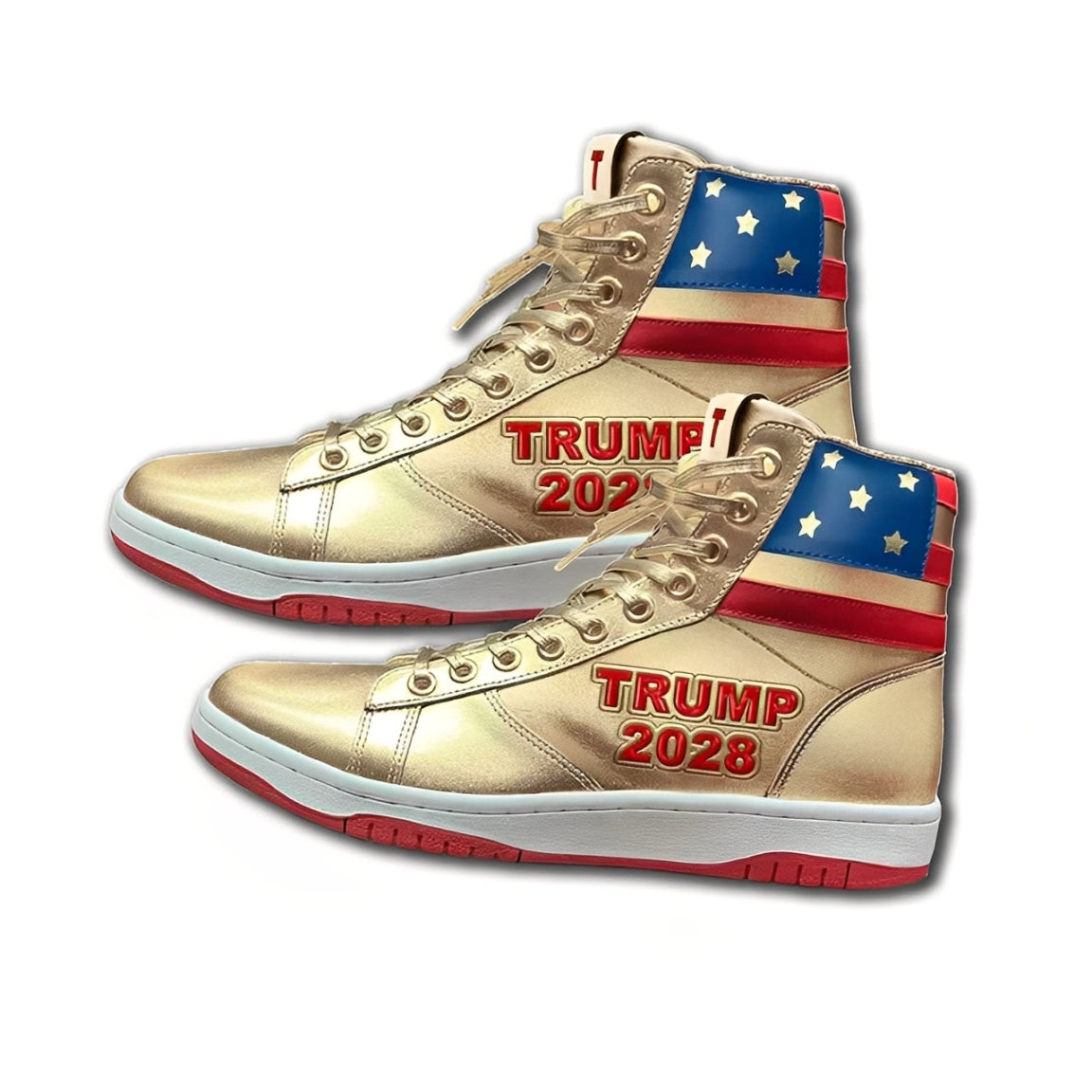TRUMP 2028 GOLD HIGH TOPS